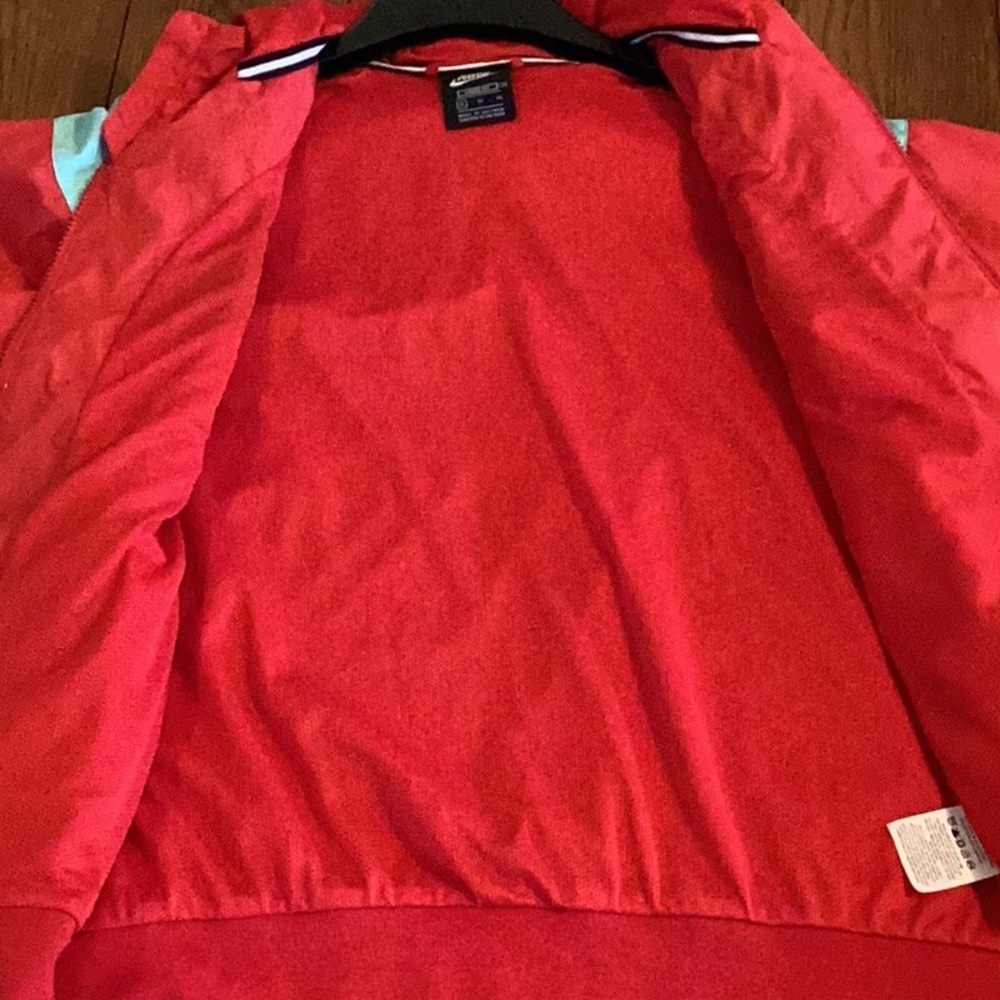 Nike Red and Aqua Hooded Jacket. Loose fit, boys size extra large - Picture 9 of 13